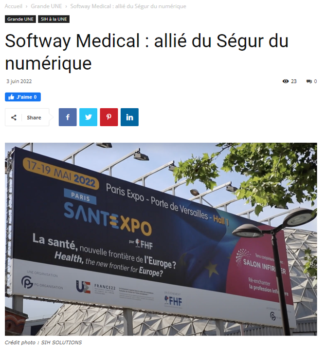 SIH Solutions Magazine : « Softway Medical, allié du Ségur du numérique »