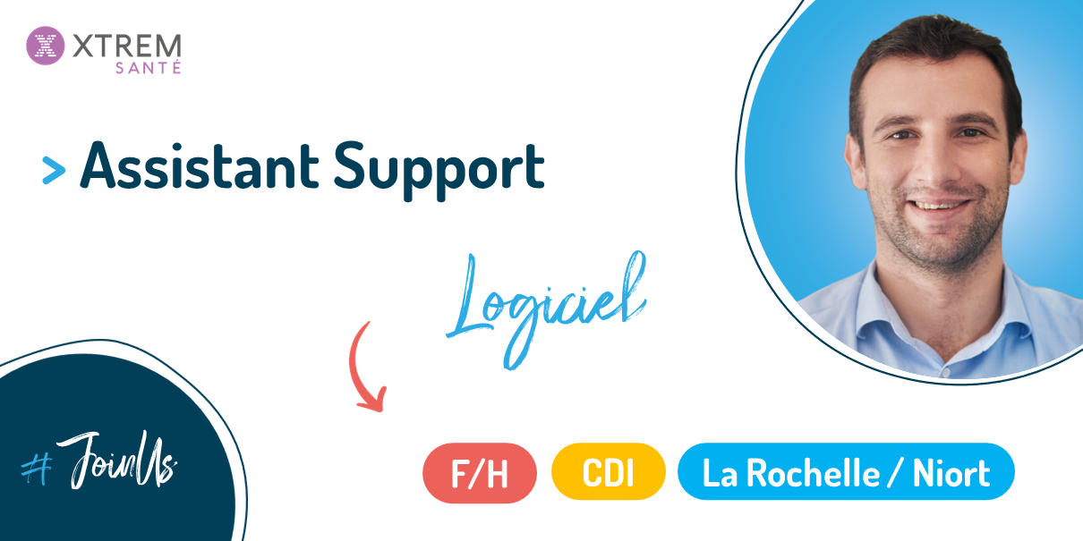 ASSISTANT SUPPORT LOGICIEL – F/H – La Rochelle ou Niort